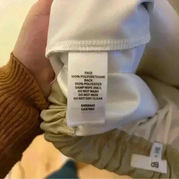 BP Faux Leather Tan Side Slit Mini Skirt Size M - Picture 6 of 6